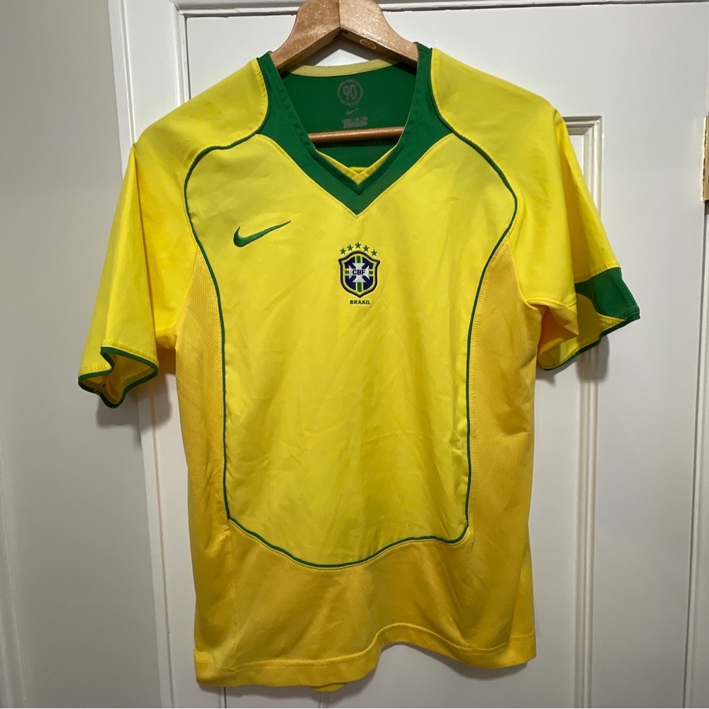 Excellent Brasil CBF Football/Soccer Nike Authentic Boys XL futbol Jersey